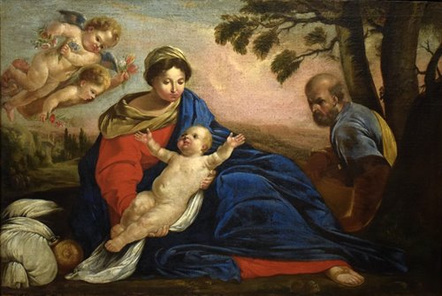 "The Holy Family: Rest During the Flight into Egypt"